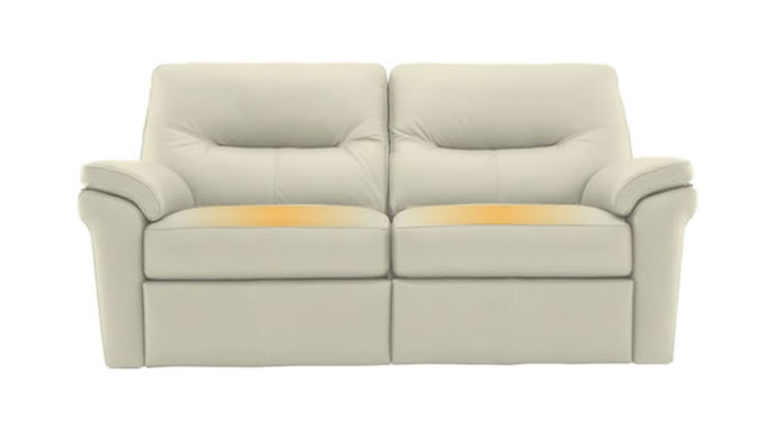 G Plan Seattle Leather 2.5 Seater Sofa Cambridge Chalk